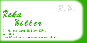 reka willer business card
